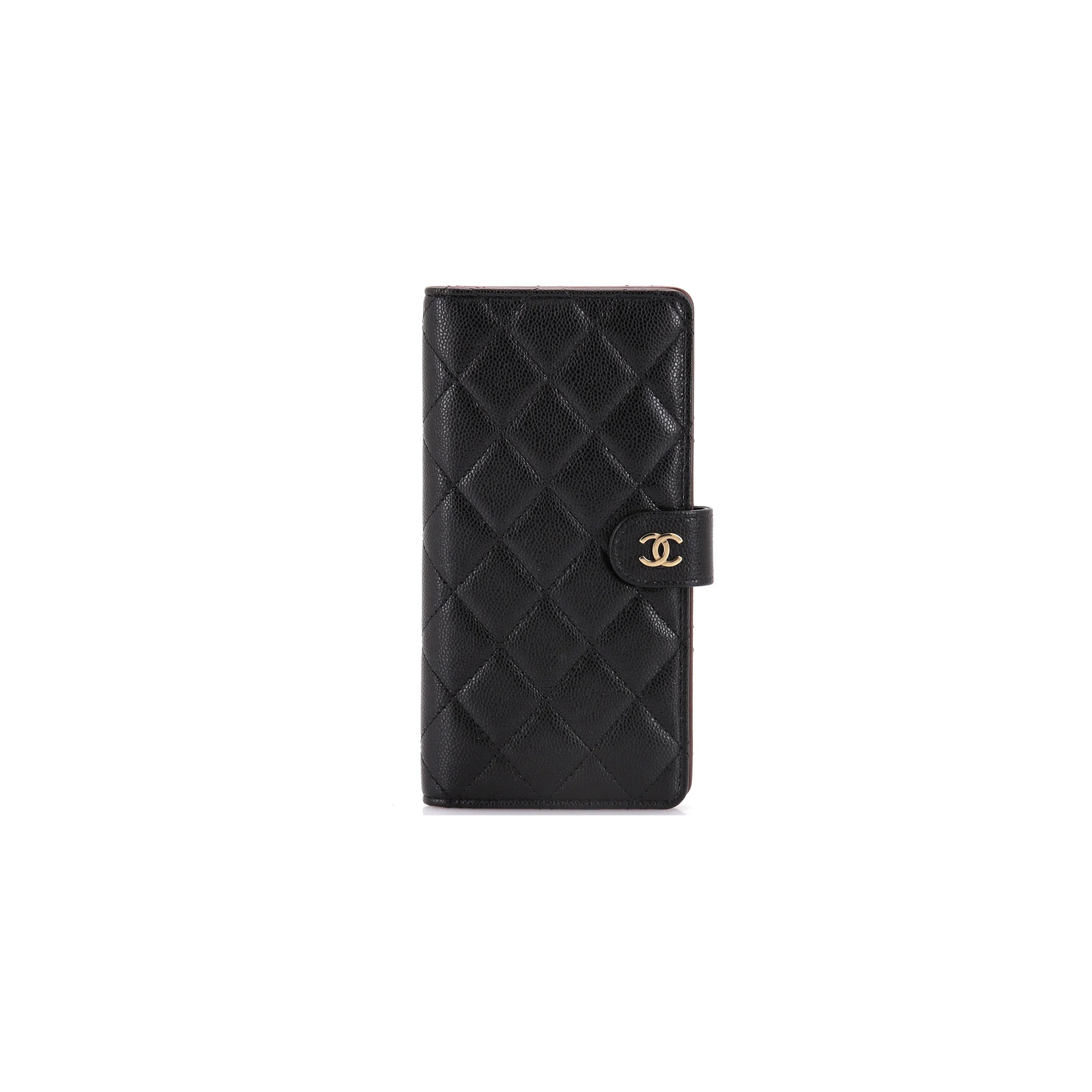 CHANEL CC BIFOLD WALLET QUILTED CAVIAR VERTICAL (19*10*2cm)
